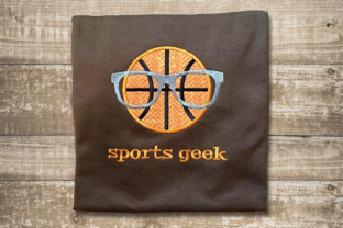 Basketball Sports Geek Applique: A Nerdy Twist on Team Spirit