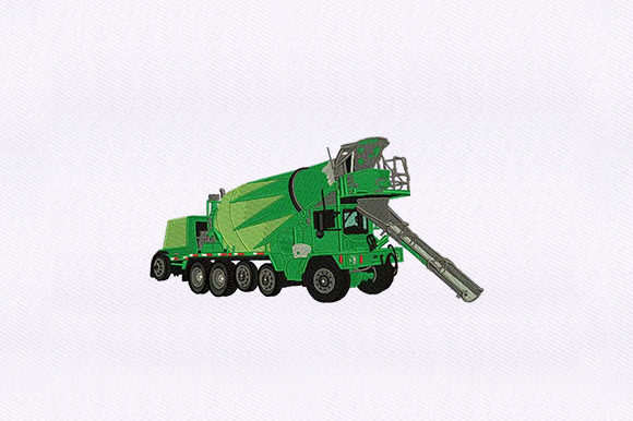 Mixer Truck Embroidery Design Review for Boutique Sweatshirts