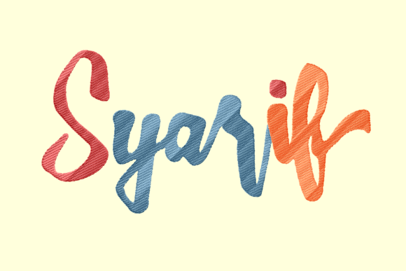 Syarif Lettering: A Graceful Touch for Real Embroidery Projects