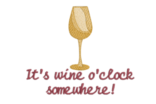 Wine O'Clock Embroidery Review for Apparel Projects